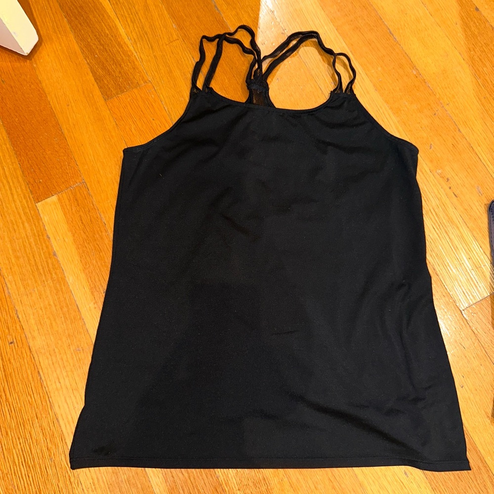 Fabletics Black Tank Top with Spaghetti Straps